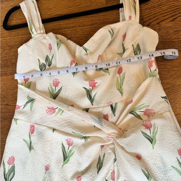 Cream Midi Floral Dress - Picture 3 of 6